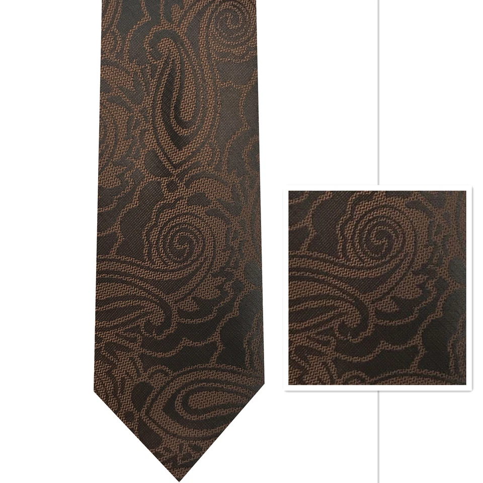 2.75" Delgado Láser Impreso Paisley CUELLO CORBATA Y PAÑUELO CONJUNTO FIESTA BODA PROM Foto 1 de 1
