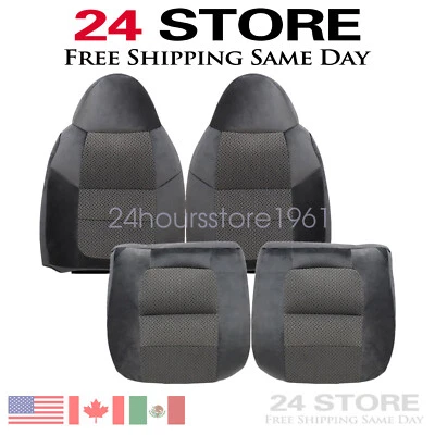 Fit For 2001 Ford F250 F350 XLT XL Front Bottom / Top Cloth Seat Cover Gray US Foto 1 de 4