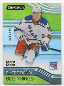 19/20 CUBIERTA SUPERIOR SINERGIA INICIOS EXCEPCIONALES #EB32 Kaapo Kakko #946/999 - Imagen 1 de 1