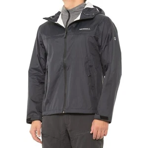 MERRELL Black FALLON Wind RAIN Hooded Waterproof JACKET Mens Size XXL  2XL NEW  - Picture 1 of 6
