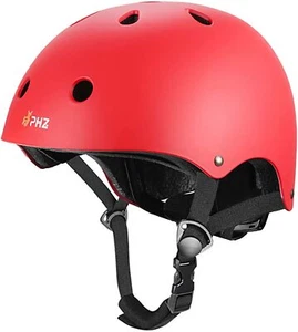 Kids Skateboard Bike Helmet Safety Gear Shock Absorbing Adjustable Strap RED - Picture 1 of 7