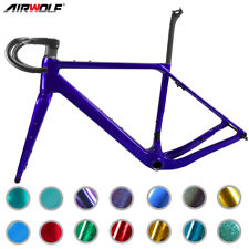 AIRWOLF 2023 Carbon Fiber Gravel Bike Frame 700*50c Road Bicycle Disc Brake