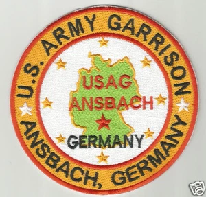 PARCHE POSTAL DEL EJÉRCITO DE ESTADOS UNIDOS, GUARNICIÓN DEL EJÉRCITO DE ESTADOS UNIDOS (USAG) ANSBACH, ALEMANIA Y - Imagen 1 de 1