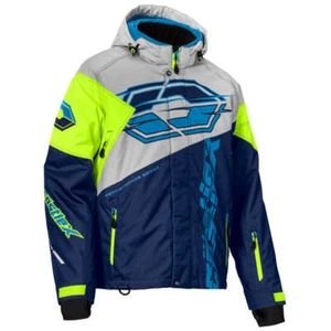 Chaqueta de moto de nieve Castle X Code G3 - azul marino/azul proceso/alta visibilidad - Imagen 1 de 8