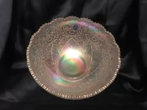 Rare! 50's Hattie or Busy Lizzie 1915's Pattern Imperial Iridescent Glass Bowl - Picture 1 of 9