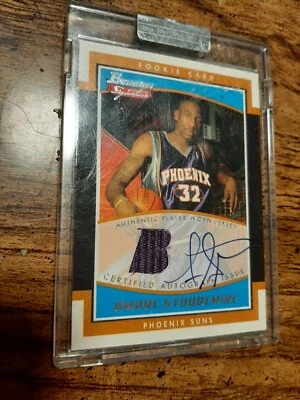 AMARE STOUDEMIRE 2002-03 BOWMAN SIGNATURE UNCIRCULATED ROOKIE AUTO JERSEY Card  - Image 1 of 4
