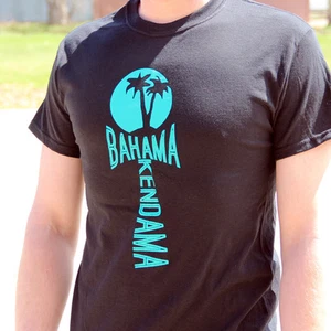Bahama Kendama Tee Shirt - Black with Blue Graphic - Extra Large - XL - Picture 1 of 3