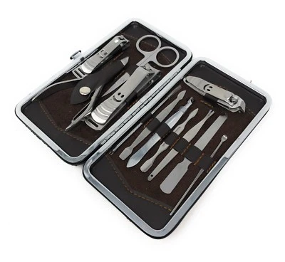 Profi 12 Teiliges Maniküre Set Nagelpflege Nagelknipser Pediküre Nagelset Etui - Bild 1 von 4