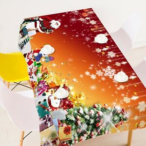 3D Santa Claus C55 Christmas Tablecloth Tablecloth Birthday Party Zoe