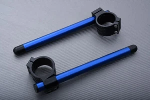 Pair of Standard Semi Handlebars Black-Blue 51mm MV AGUSTA F4 2011-2018 - Picture 1 of 4