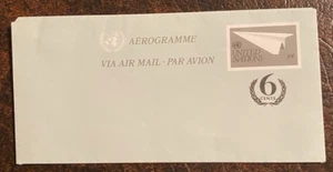 United Nations - 1982 Aerogramme 30c Revalued to 6c - UNUSED - Picture 1 of 1