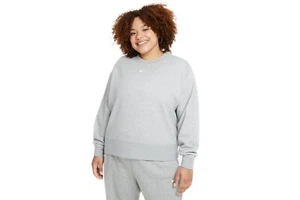 NIKE Sportswear Phoenix Women's Oversized Jumper Grey Ladies Size Large NEW - Picture 1 of 4