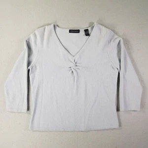 Context Pullover Damen Große L 3/4 Arm V-Ausschnitt Pulli Oberteil 88% Kaschmirmischung - Bild 1 von 9