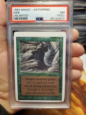 PSA 7 (OC) 1993 Magic The Gathering MTG Unlimited Web Card MISCUT MISPRINT