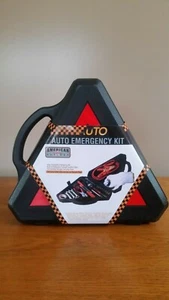 AUTO EMERGENCY KIT BY AMERICAN BUILDER ~ BRAND NEW ~ 33 PIECE WITH TRIANGLE CASE - Picture 1 of 7