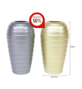 gold and silver ceramic decorative vase h 29 cm - Picture 1 of 1