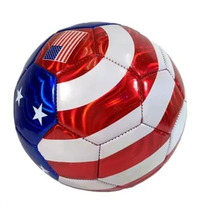 Soccer Ball – USA Flag Themed | Size 5 | Durable & Stylish Design World Cup - Picture 1 of 4