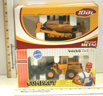 2 Vintage Joal Diecast Construction Volvo L70 Front Loader + Compact Bulldozer  - Image 1 of 4