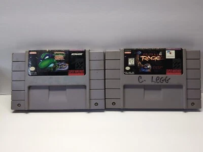 Primal Rage & TNMT Tournament Fighters SNES Super Nintendo 2 Games TESTED FAST  - Image 1 of 4