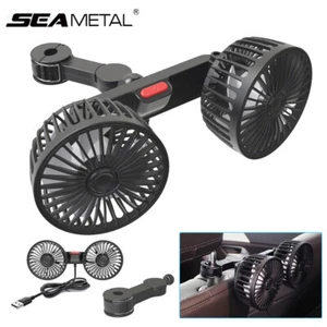 SEAMETAL Car Seat Back Cooling Fan Dual Head  360° Rotatable Auto Cooler Fan - Picture 1 of 7