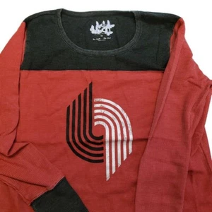 NBA Portland Trail Blazers Blindside Thermal Top Womens Plus 1X 2X Touch Red - Picture 1 of 7