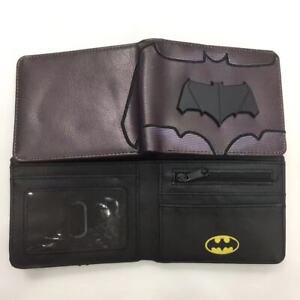 DC BATMAN LOGO Anime Wallet Leather PU Bifold Wallet Coin Money Cilp