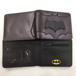 DC BATMAN LOGO Anime Wallet Leather PU Bifold Wallet Coin Money Cilp - Picture 1 of 4