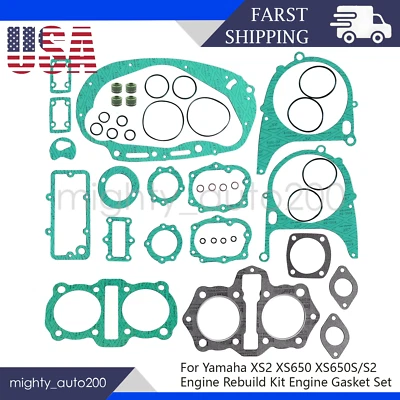Nuevo kit de reconstrucción de motor para Yamaha XS2 XS650 XS650S/S2 juego de juntas de motor Foto 1 de 4