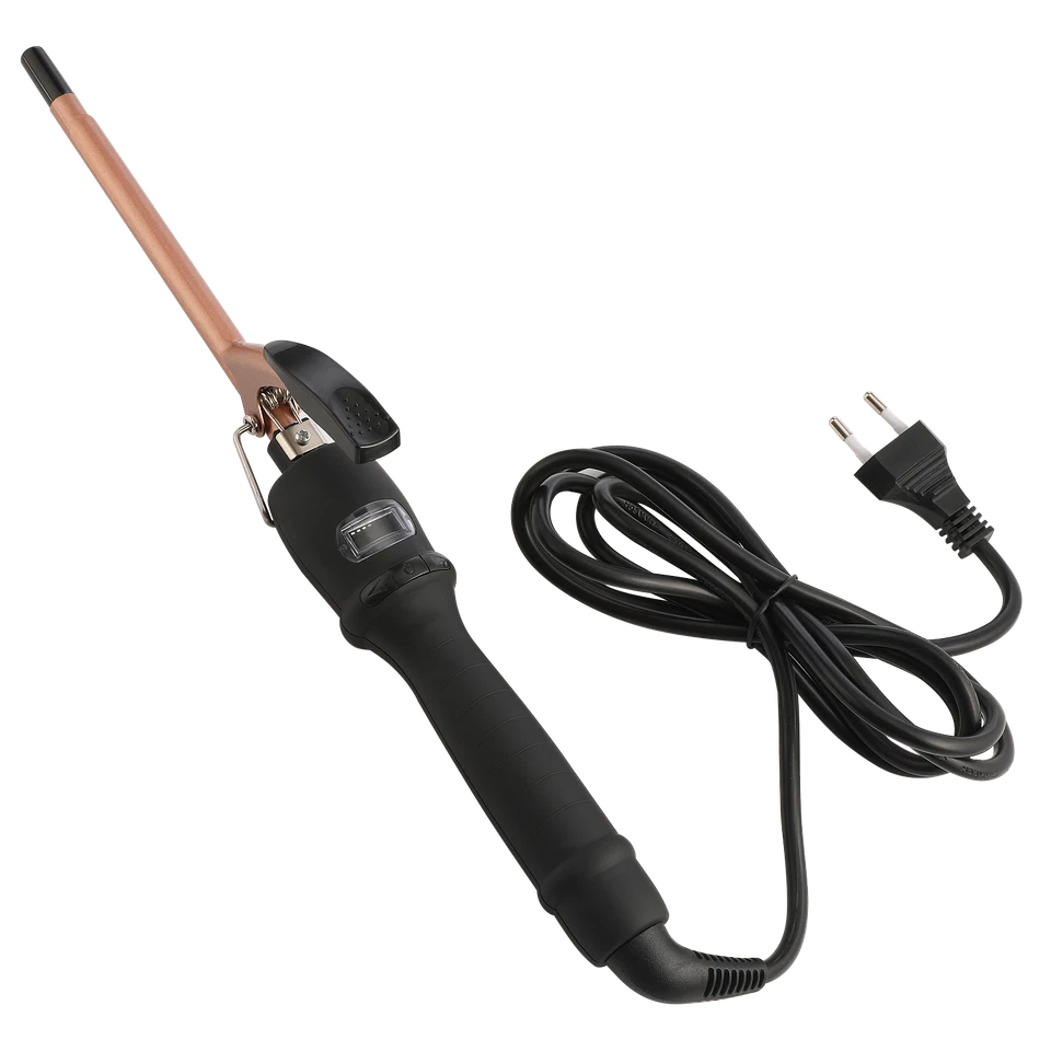 OYAJIA Profi Lockenstab 9mm LCD-Display Lockenwickler Keramik Lockenstab Kleine Locken