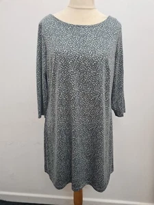 George Grey Leopard Print 3/4 Sleeve Shift Dress UK 20 - Picture 1 of 5
