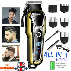 Cortapelos Profesional Hombres Básico Barbero Set Red Recortadora Afeitadora Pantalla LED - Imagen 1 de 11
