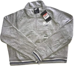 Pullover corto Nike MUJERES Varsity polar media cremallera, gris GRANDE - Imagen 1 de 2