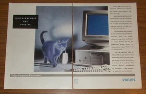 Vintage 1991 PHILIPS P 3361 Personal Computer PC Print Ad advert German - Picture 1 of 1