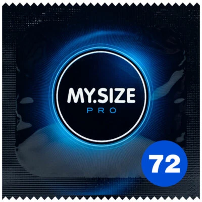 Condones My Size PRO 72 mm de ancho * Condones lubricados grandes tacto natural de gran ajuste Foto 1 de 3