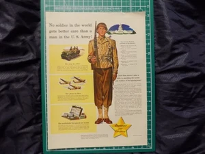 1943 PRINT AD ARMOR AND COMPANY NO US SOLDAT GETS BETTER CARE WWII - Bild 1 von 1