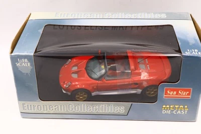 Sun Star 1037 Lotus Elise MK1 Red BNIB Banded 1:18 Diecast - Image 1 of 4