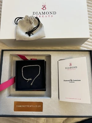 9ct White Gold Tennis 1ct Diamonds Bracelet - Image 1 of 4