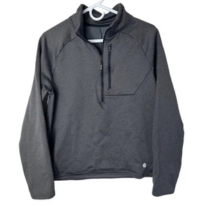 LL Bean Mens Mountain Half Zip Fleece Pullover Lightweight Size M Gray ID 514213 - Picture 1 of 13