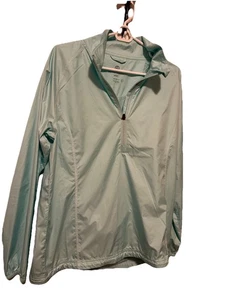 Peter Millar Womens Element E4 Wind 1/4 Zip Golf Jacket Size XL Teal - Picture 1 of 4