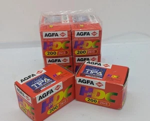 6 x AGFA HDC 200 ISO 24+3 exposures. High Definition Colour. Unopened, Expired - Picture 1 of 7