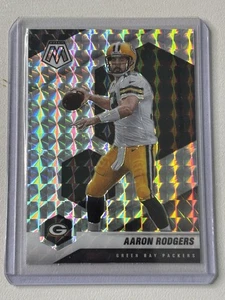 2021 Panini Mosaic #206 Aaron Rodgers Prizm Reactive Blue Green Bay Packers - Bild 1 von 3