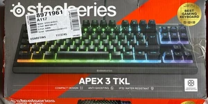 Steel Series Apex 3 TKL Wired Gaming Keyboard RGB IP32 Anti Ghosting - Picture 1 of 2