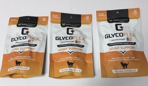 Glyco Flex 3 Joint Support for Cats, 60 Bite Sized Chews exp 6/2025 3 New Bags! - Picture 1 of 3