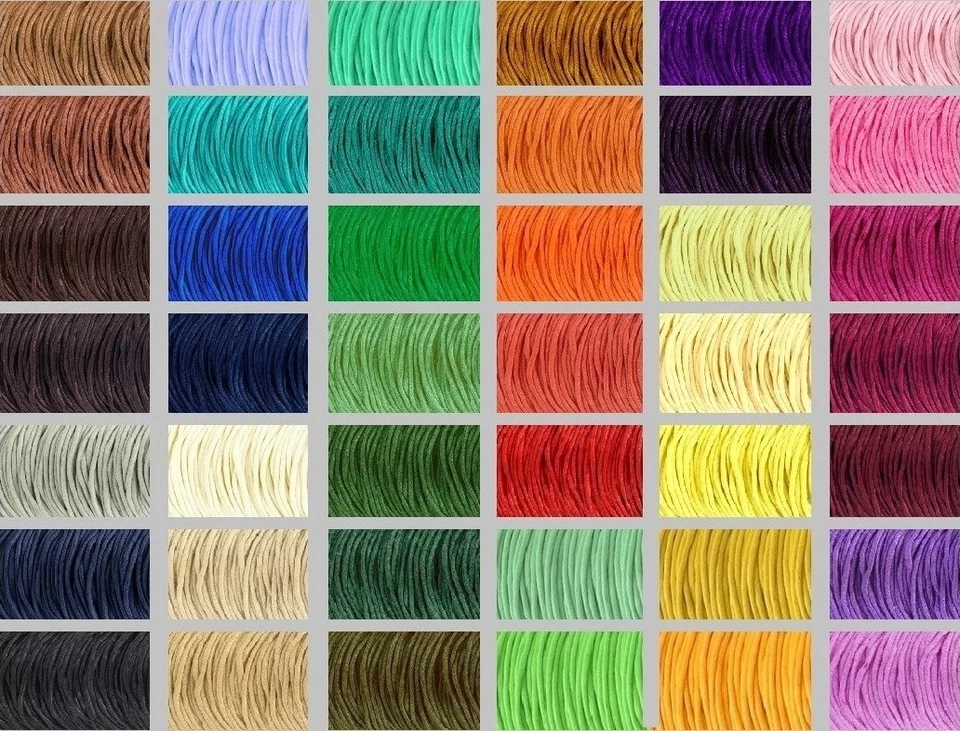 Waxed Cotton Cord 1mm, 1.5mm  Shamballa Thread Jewellery Making 43 COLOURS 1-60m - Image 1 of 1