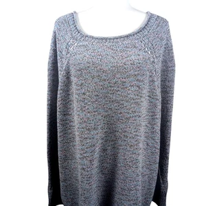 Talbots Damen offener Strick Pullover Pulli blau rosa Baumwollmischung 3X leicht - Bild 1 von 6
