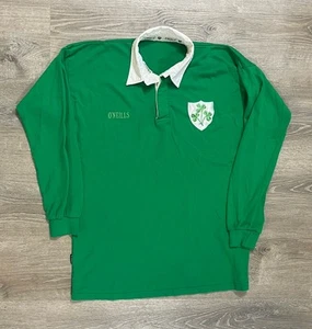 Vintage O’neills grünes Langarm Kragen Rugby Shirt XXL Kleeblatt Irland - Bild 1 von 13