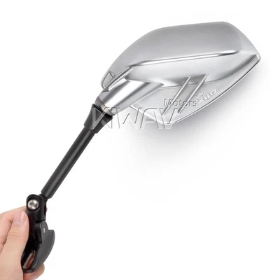 Fairing mirror silver FIN style wider convex for SUZUKI Bandit GSF1250S / SA 06- - Image 1 of 4