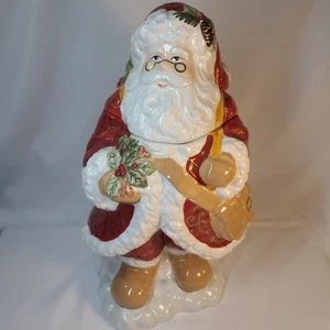 Barattolo biscotti in ceramica Babbo Natale Hallmark vintage Natale - Foto 1 di 8