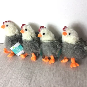 Menge 4 Möglichkeiten, Ostern zu feiern kleiner zotteliger Hahn Huhn Stofftier Plüschtier - Bild 1 von 10