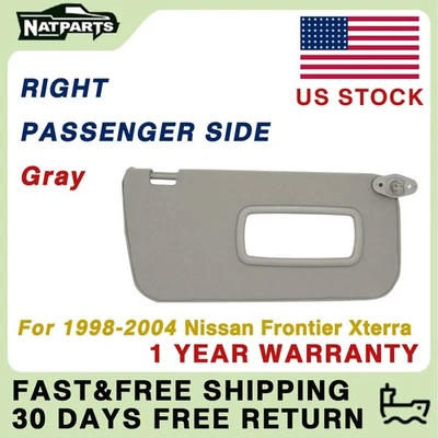 Right Passenger Sun Visor Fits for Nissan Frontier Xterra 1998-2004 96401-7Z803 - Image 1 of 4